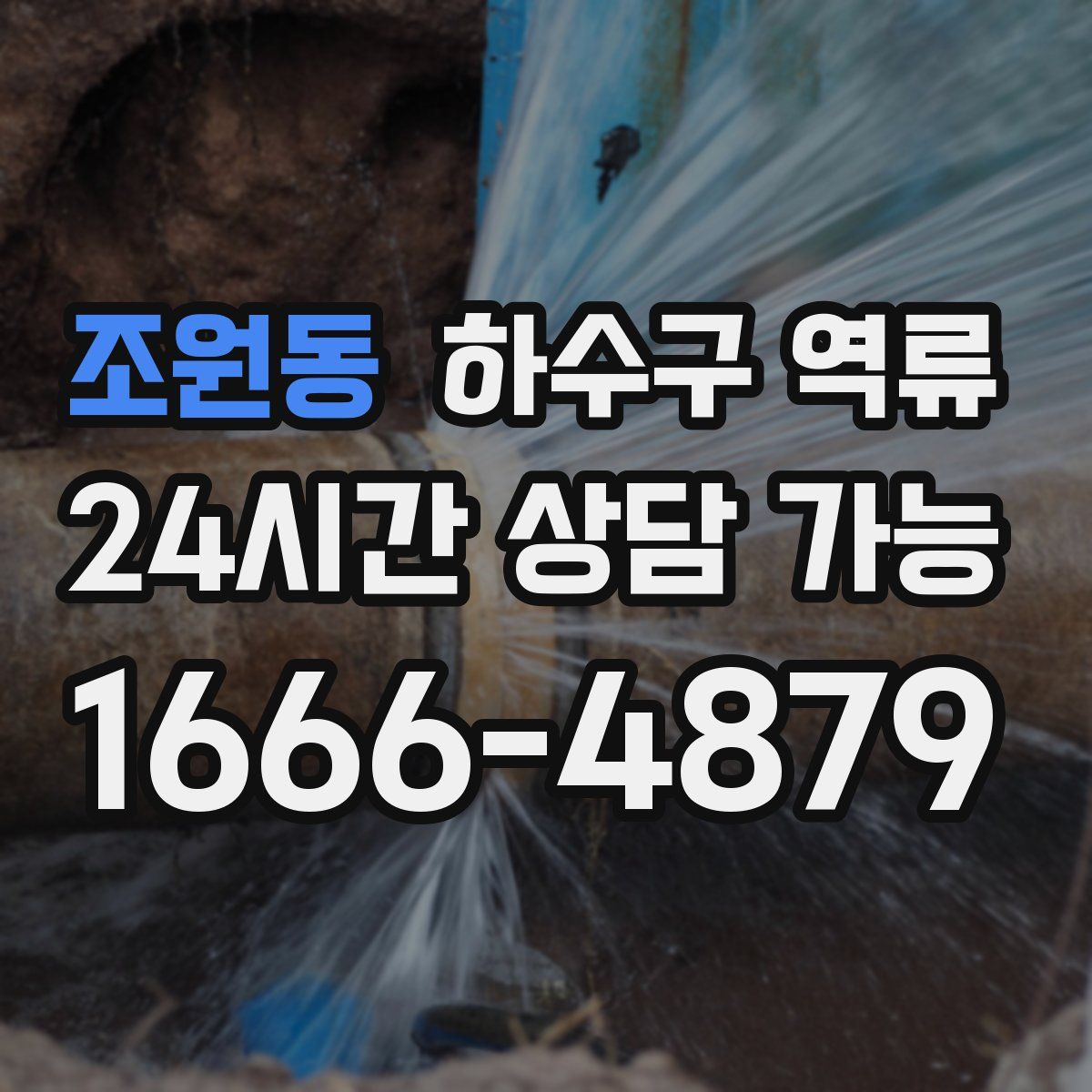 조원동 하수구 역류