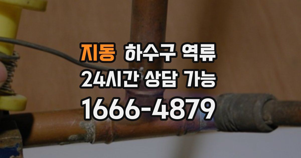 지동 하수구 역류