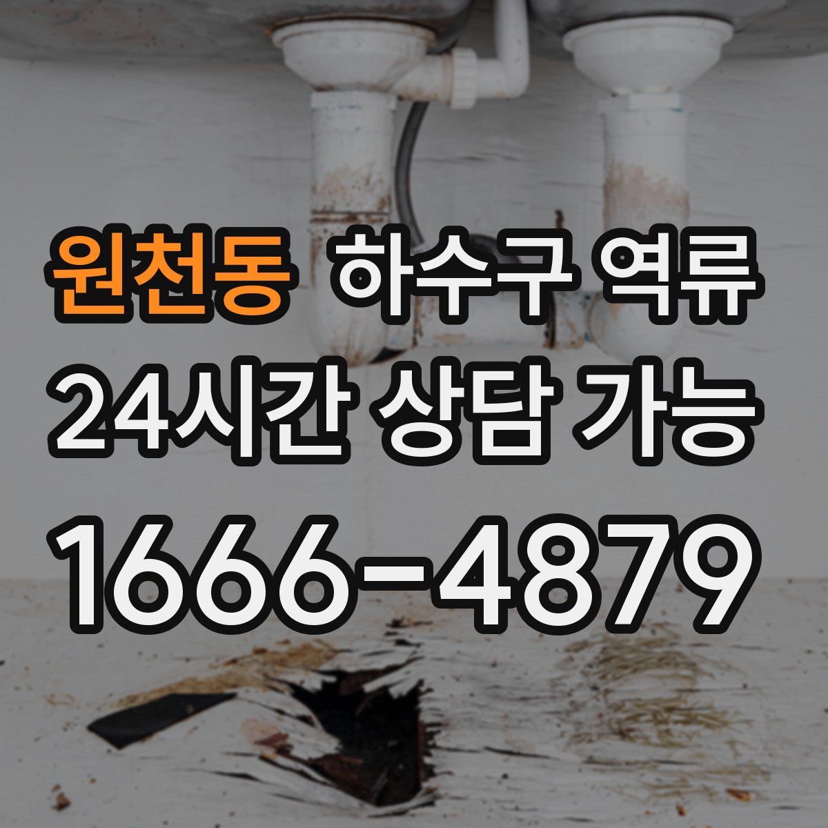 원천동 하수구 역류