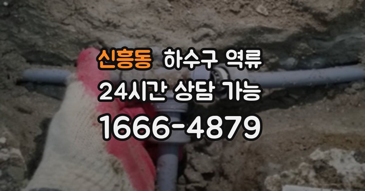 신흥동 하수구 역류