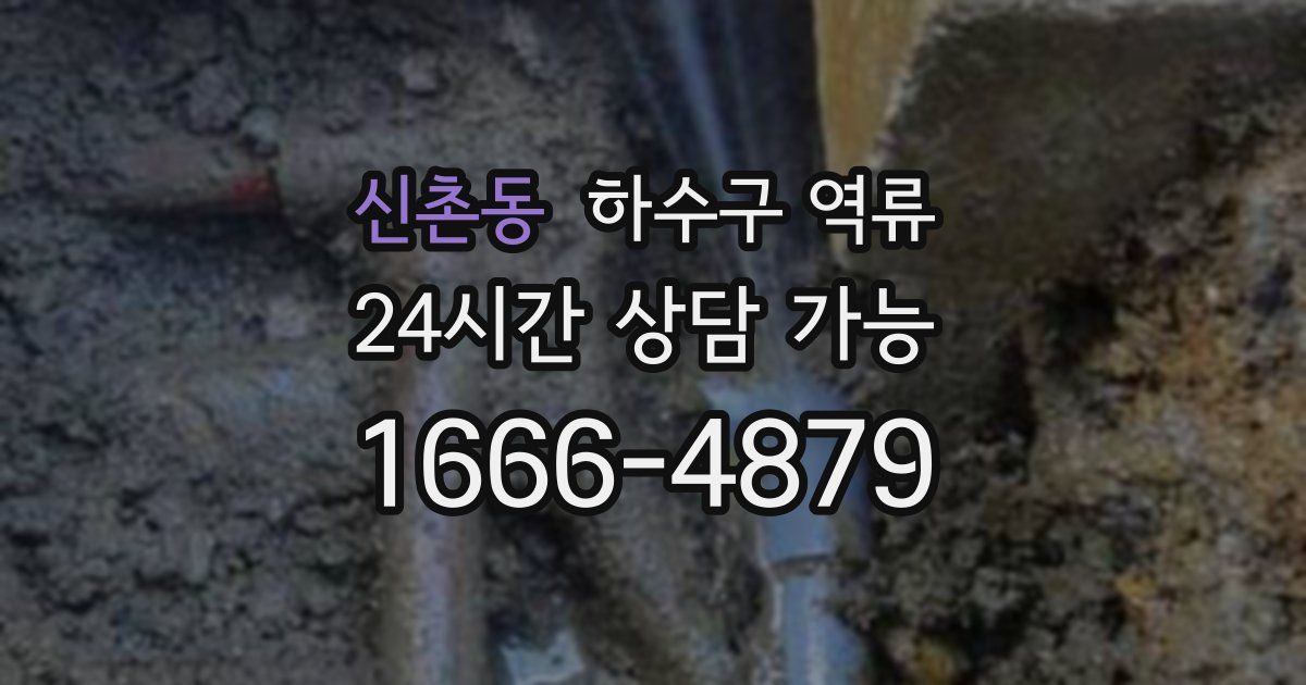 신촌동 하수구 역류
