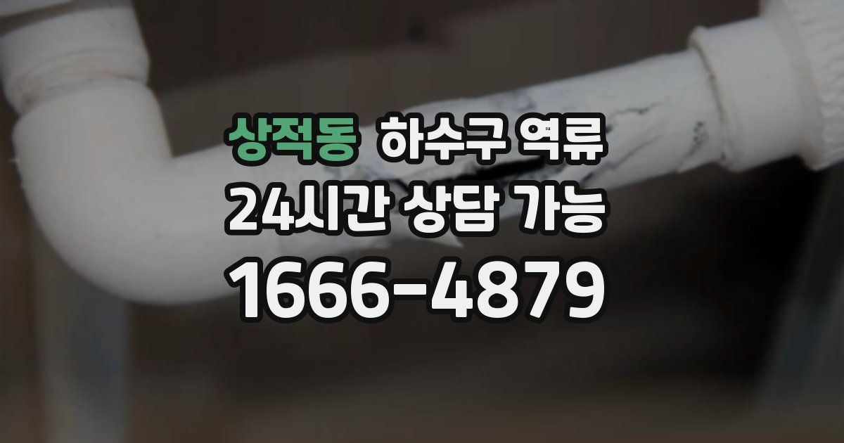 상적동 하수구 역류