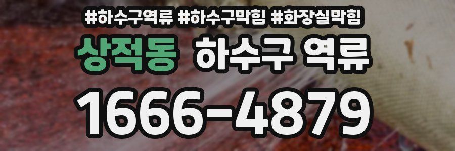 상적동 하수구 역류