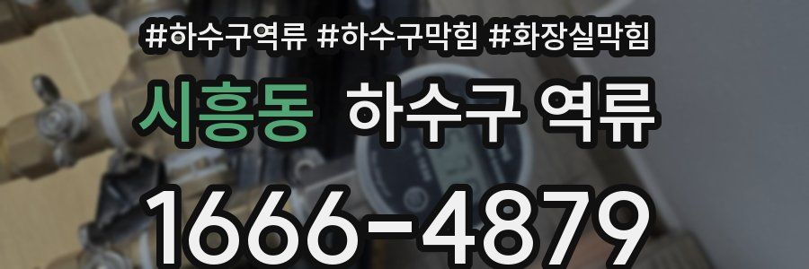시흥동 하수구 역류