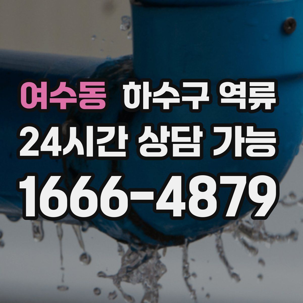 여수동 하수구 역류