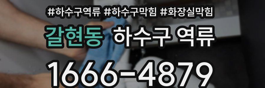 갈현동 하수구 역류