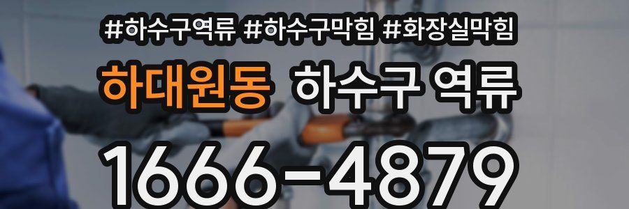하대원동 하수구 역류