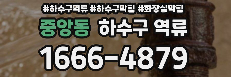 중앙동 하수구 역류