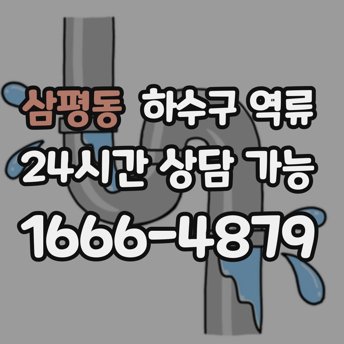 삼평동 하수구 역류