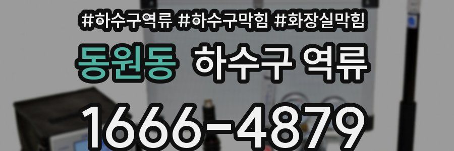 동원동 하수구 역류