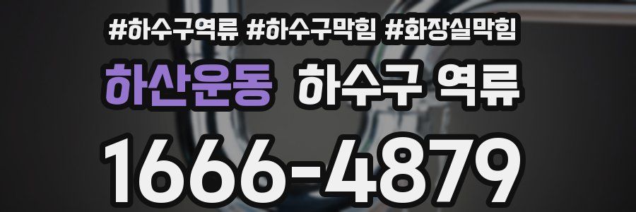 하산운동 하수구 역류