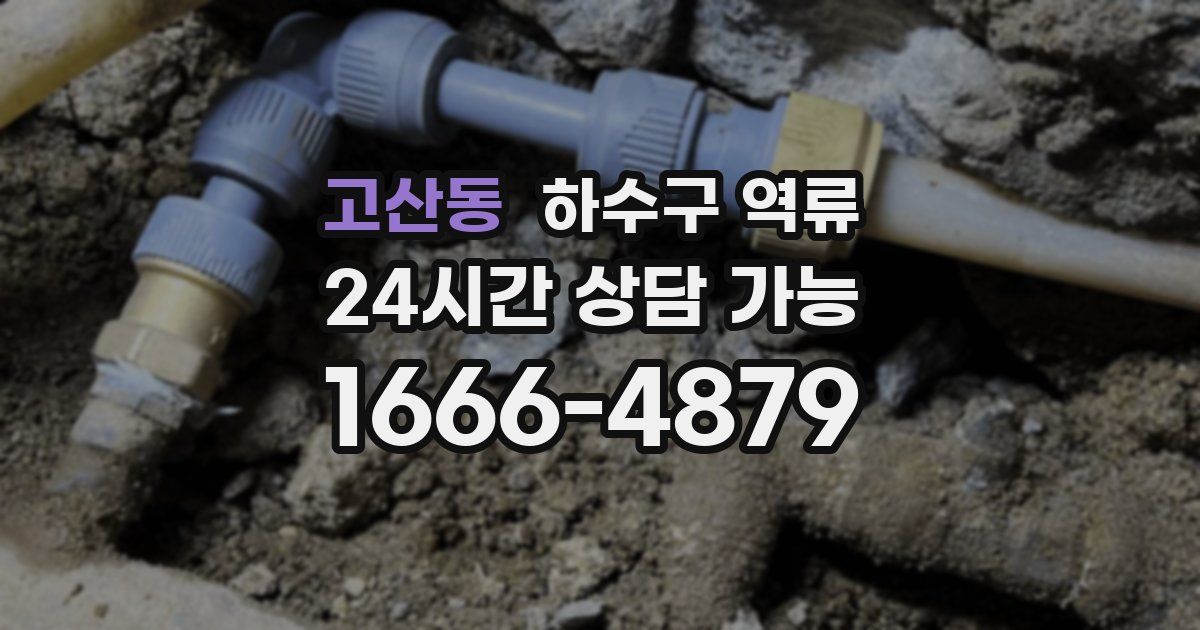 고산동 하수구 역류