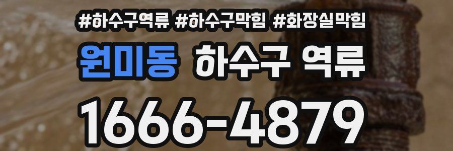 원미동 하수구 역류