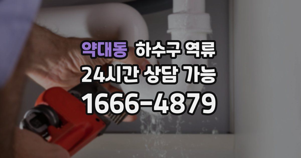 약대동 하수구 역류