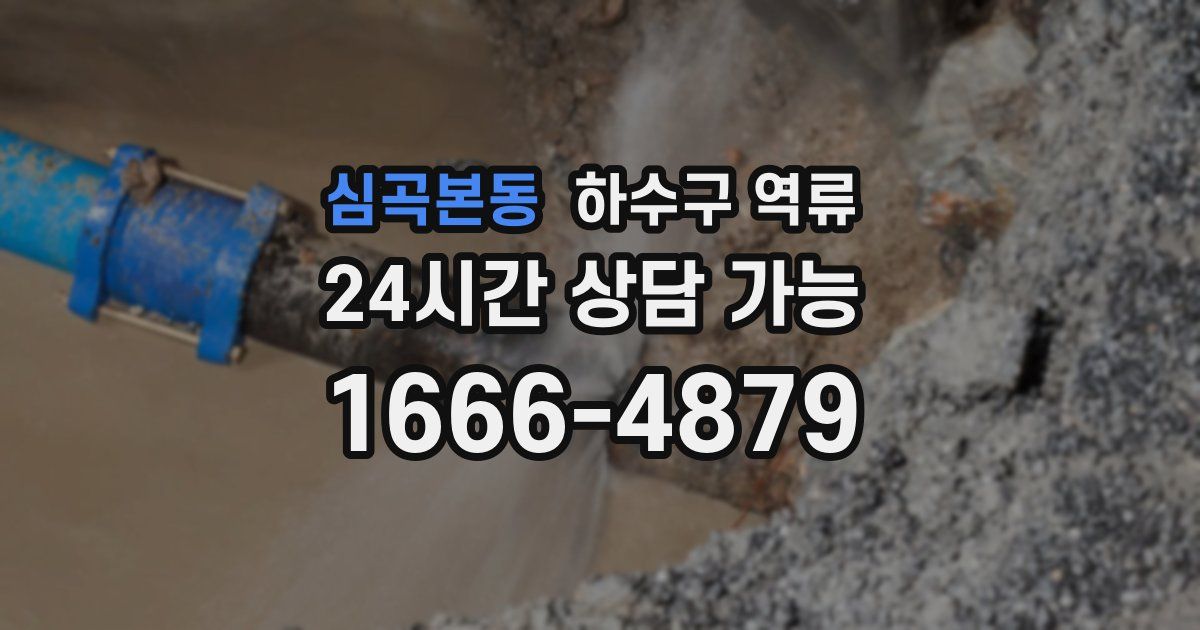 심곡본동 하수구 역류