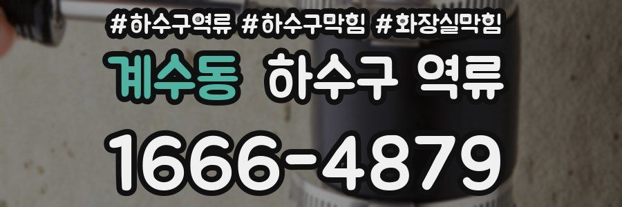 계수동 하수구 역류