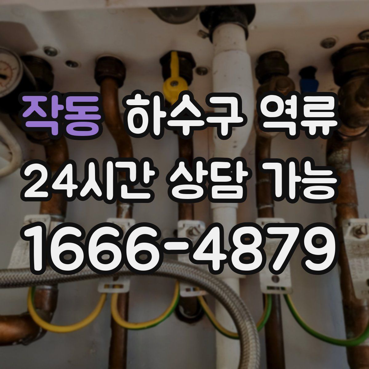 작동 하수구 역류