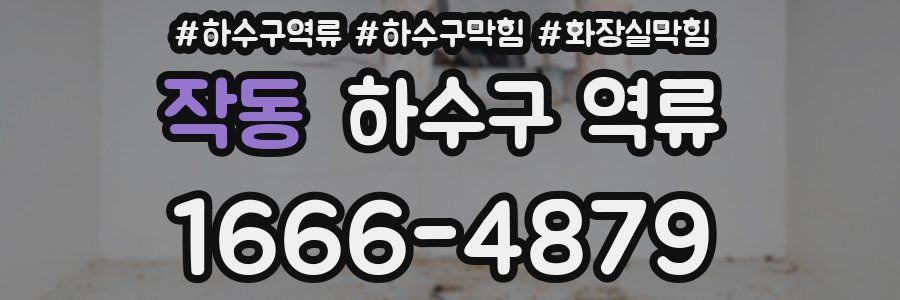 작동 하수구 역류