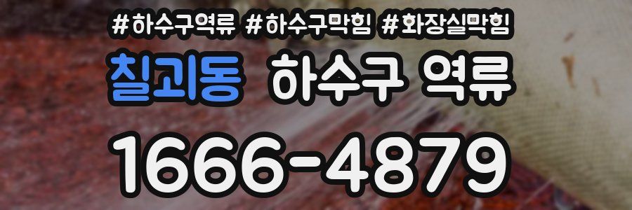 칠괴동 하수구 역류