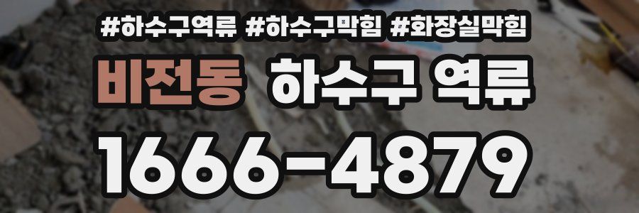 비전동 하수구 역류