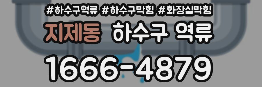 지제동 하수구 역류