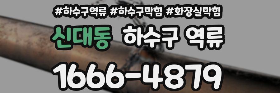 신대동 하수구 역류
