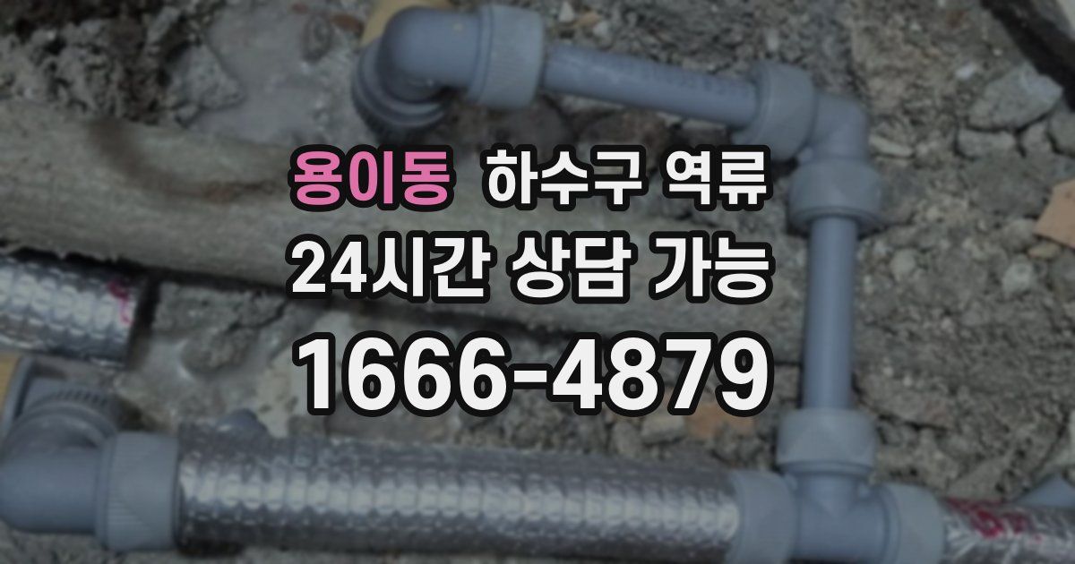 용이동 하수구 역류