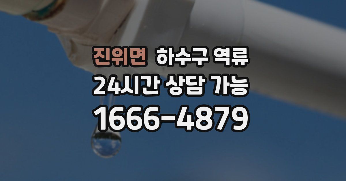 진위면 하수구 역류