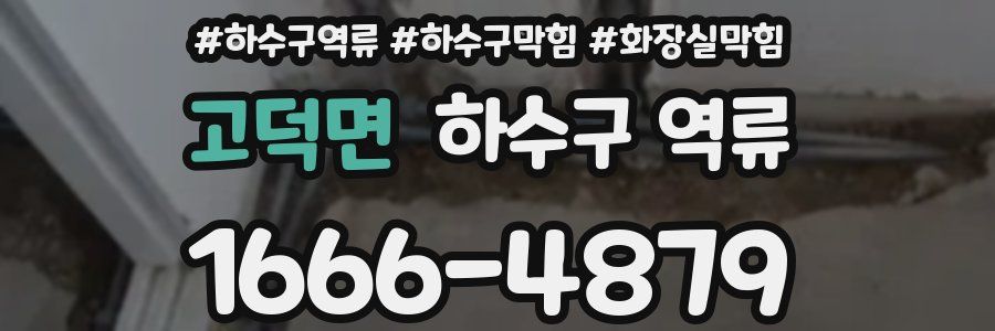 고덕면 하수구 역류