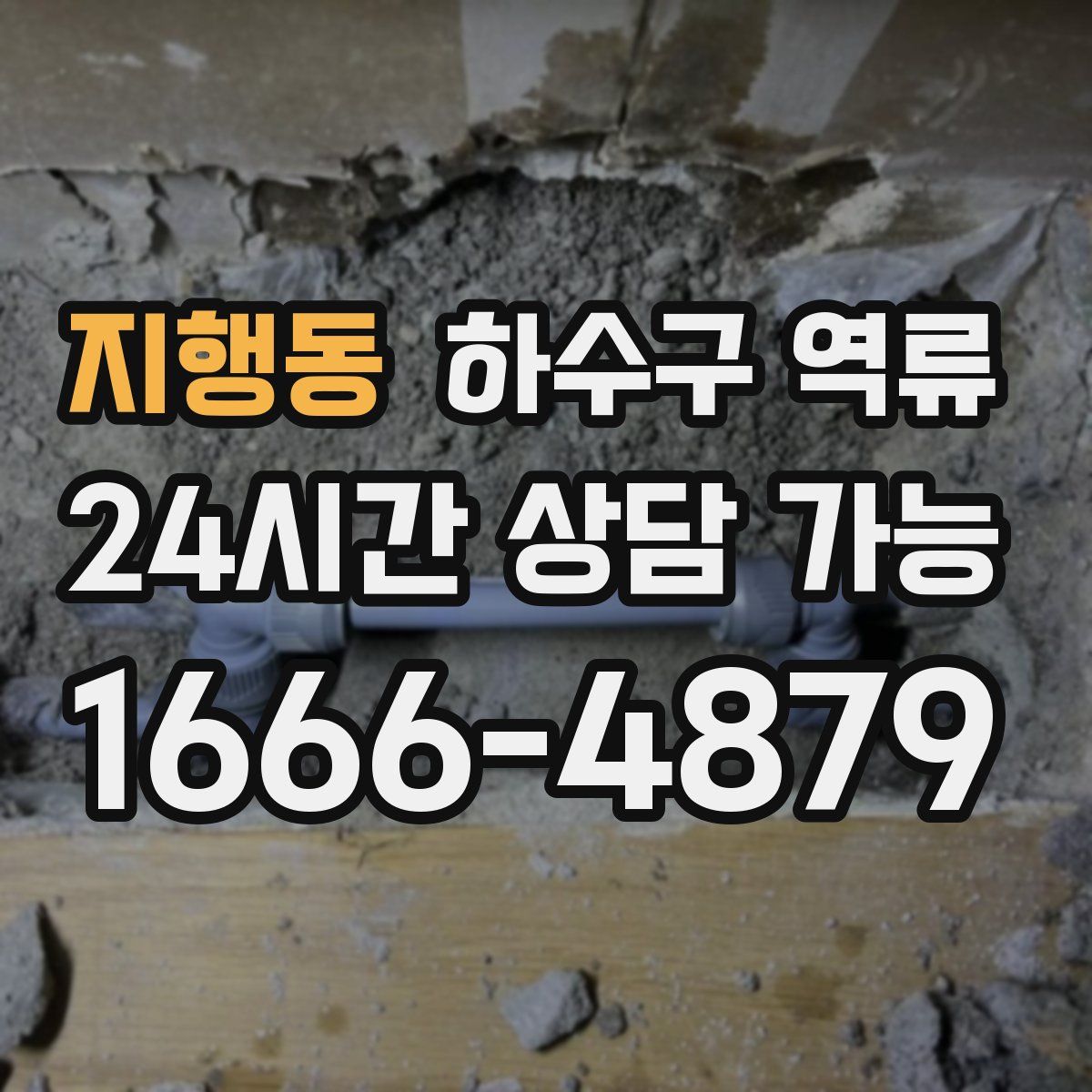 지행동 하수구 역류