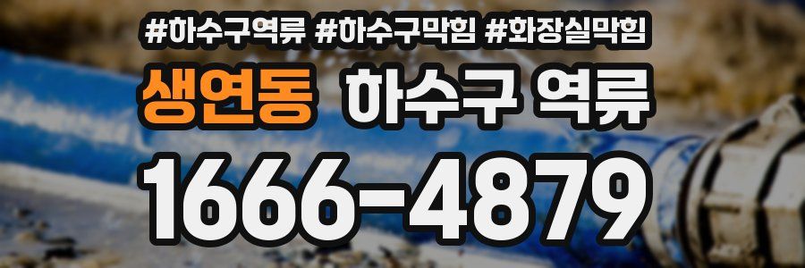 생연동 하수구 역류