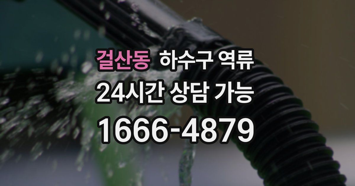 걸산동 하수구 역류