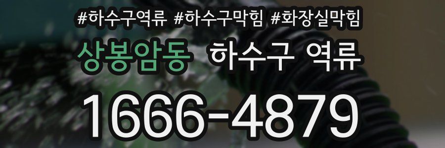 상봉암동 하수구 역류