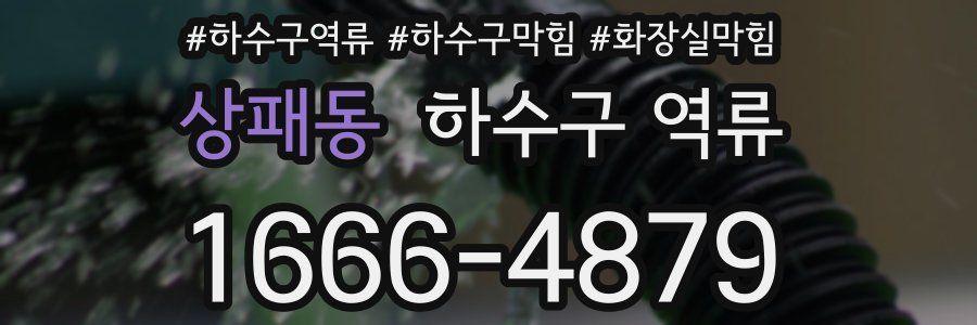 상패동 하수구 역류