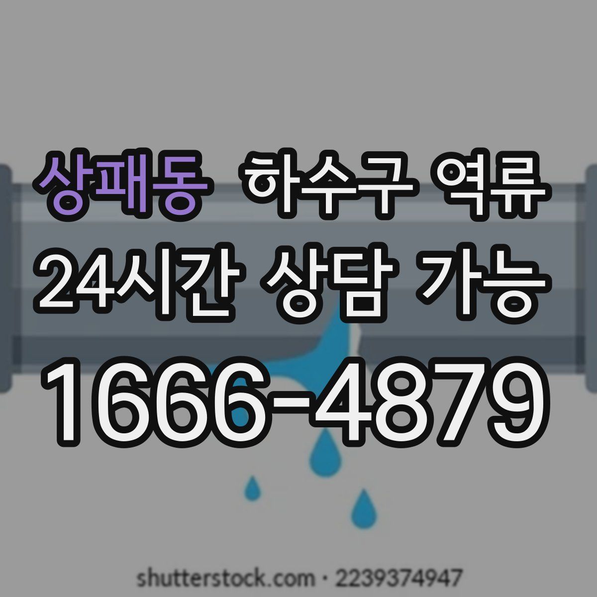 상패동 하수구 역류