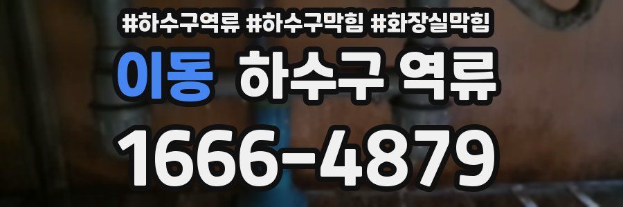 이동 하수구 역류