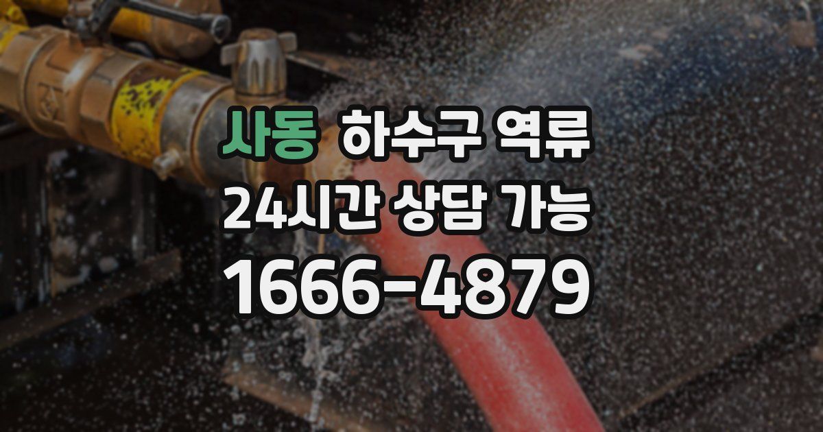 사동 하수구 역류
