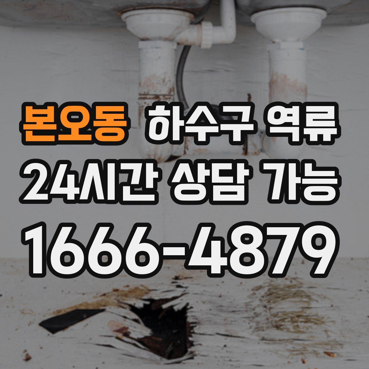 본오동 하수구 역류