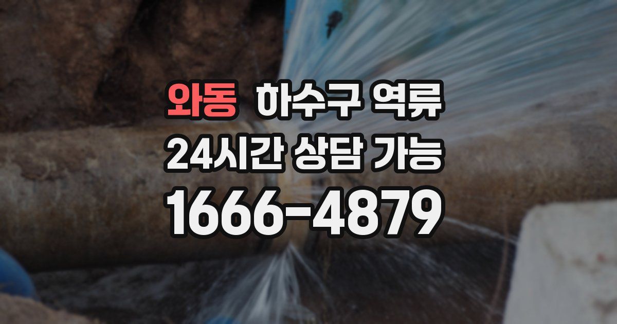 와동 하수구 역류