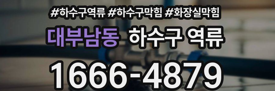 대부남동 하수구 역류