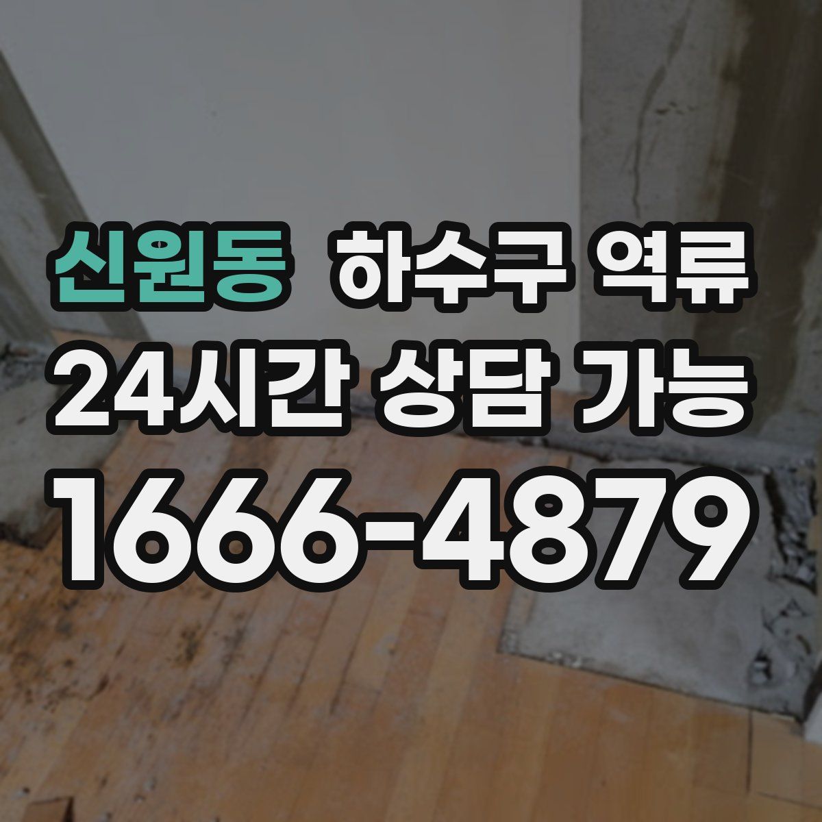 신원동 하수구 역류