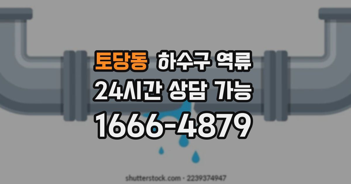 토당동 하수구 역류