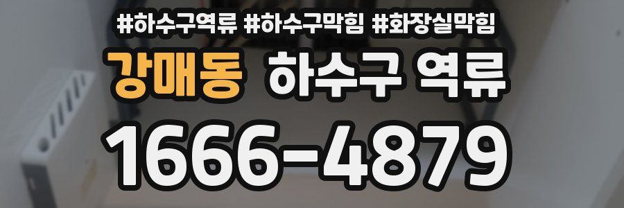 강매동 하수구 역류