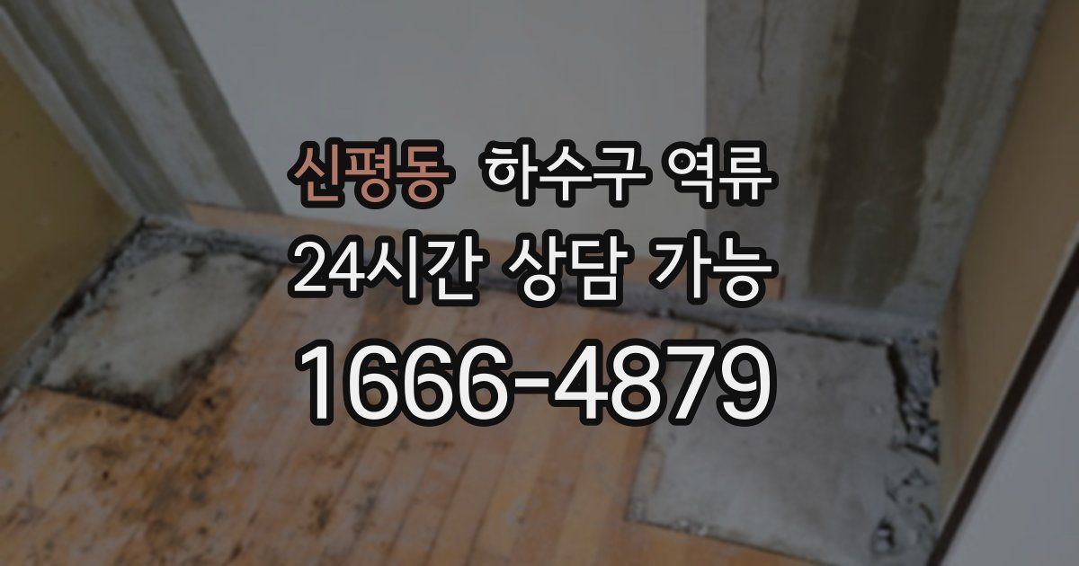 신평동 하수구 역류