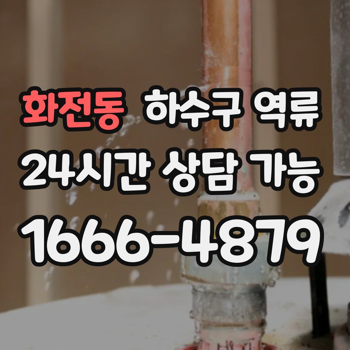 화전동 하수구 역류