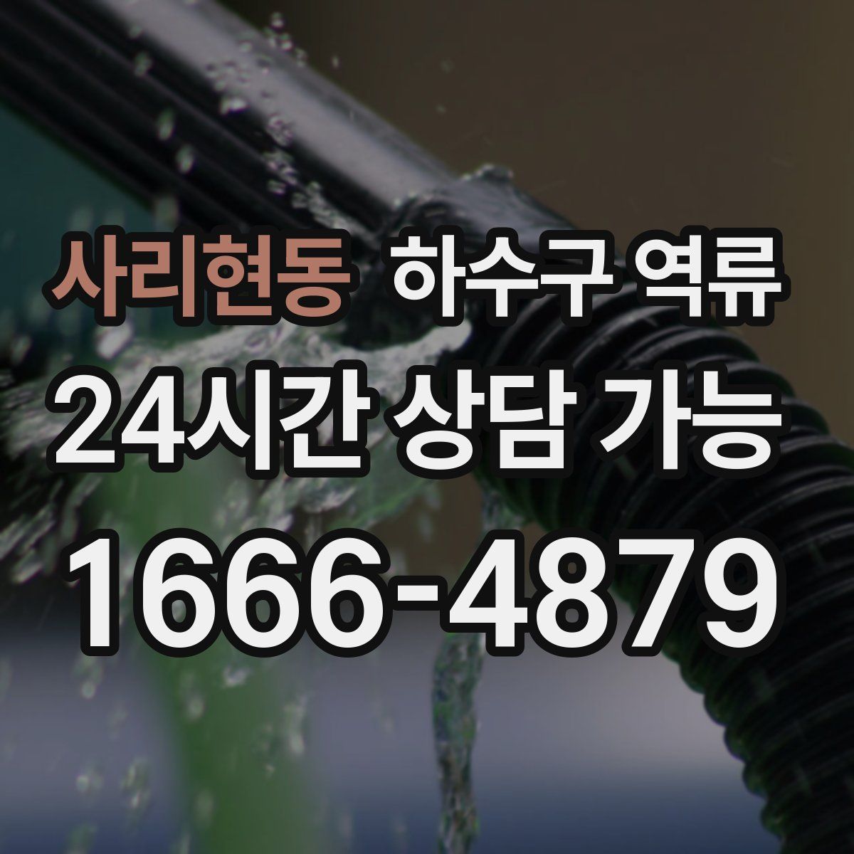 사리현동 하수구 역류