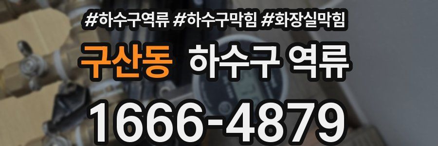 구산동 하수구 역류