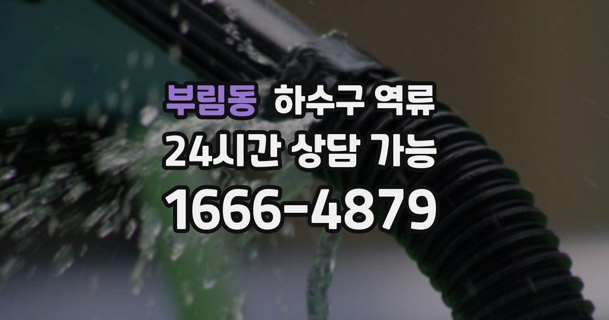 부림동 하수구 역류