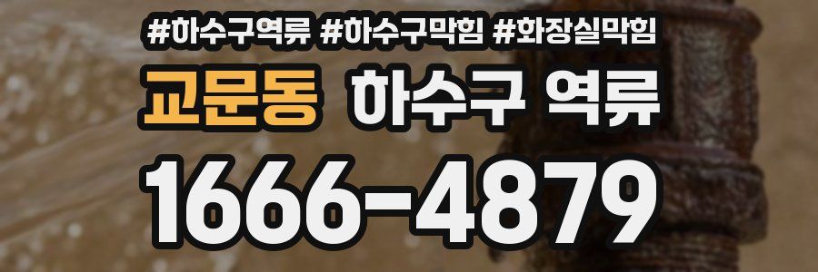 교문동 하수구 역류