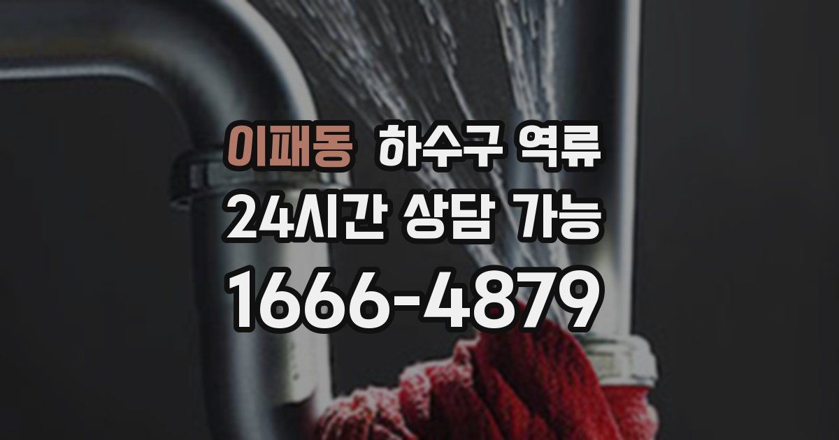 이패동 하수구 역류